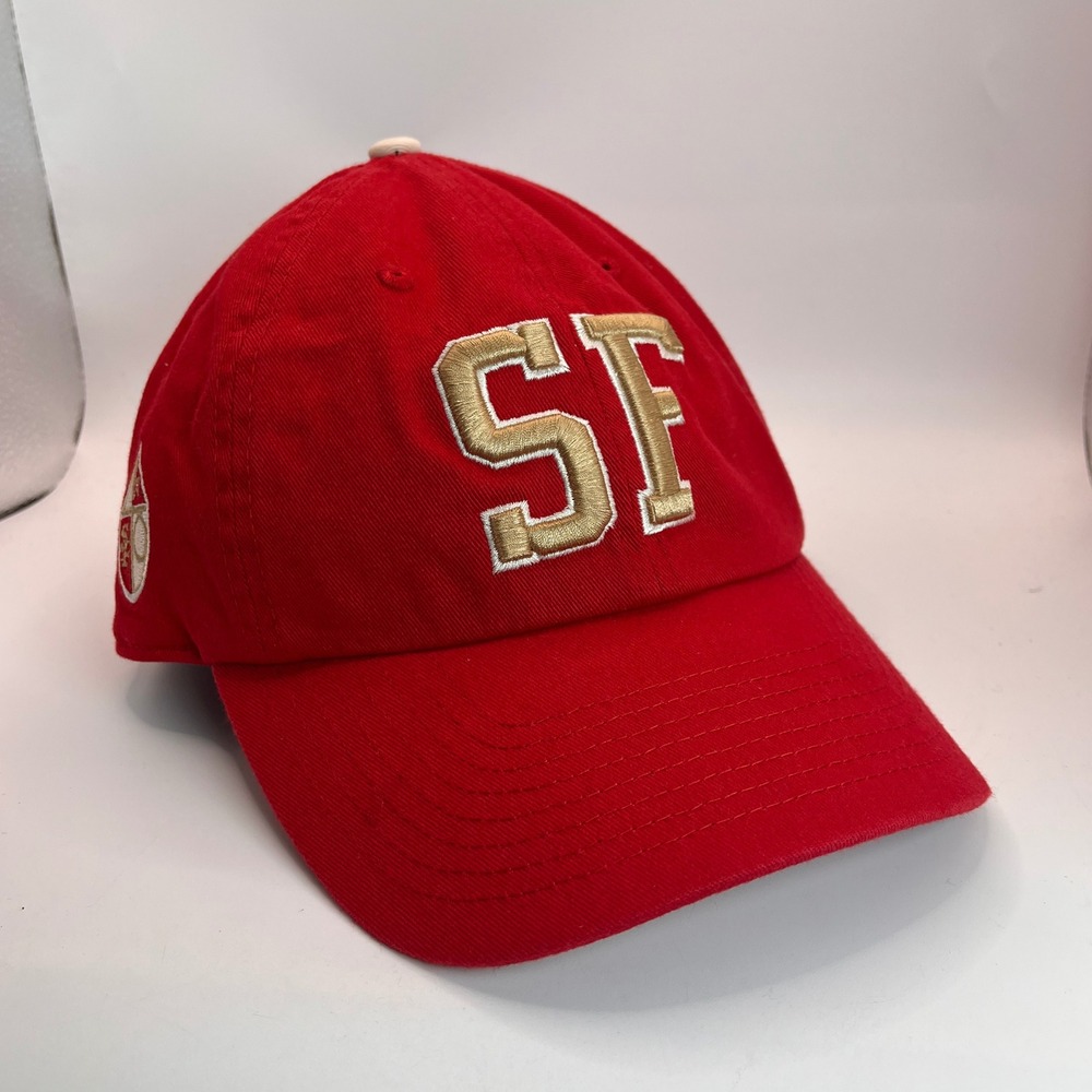 NFL Team Apparel Hat Mens OSFA Red Pre-Owned SF 49ers Embroidered Adjustable